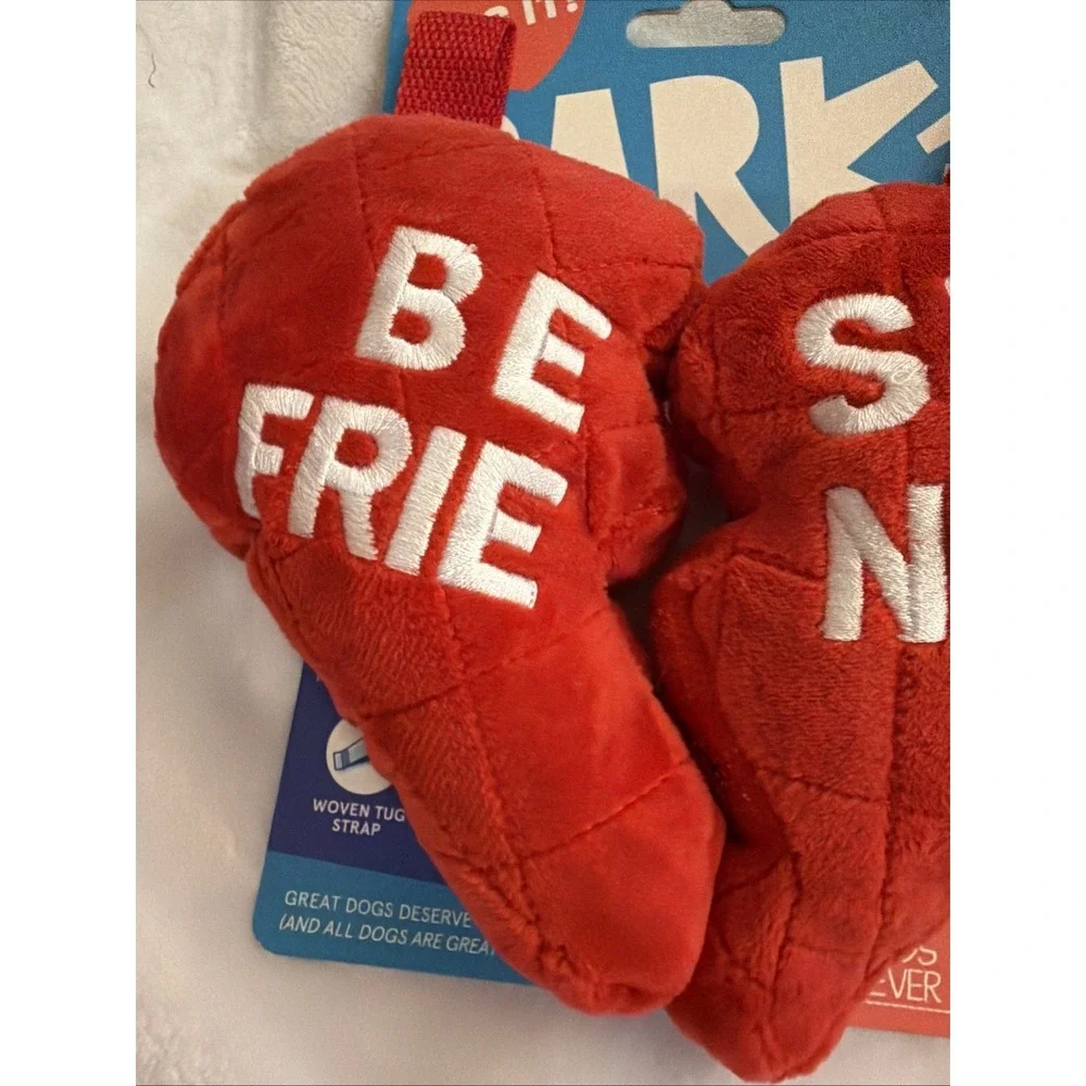 Barkbox Red I Chews You Best Friends Furever Heart Dog Squeeze Toy Size S-M